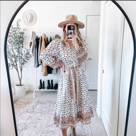 knit white midi dress Off-White Palm Tree Knit Midi Dress